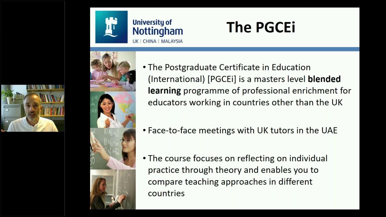 University of Nottingham PGCEi Webinar - 1 October 2019