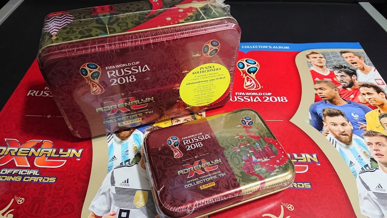 DUŻA PUSZKA KOLEKCJONERA + MINI PUSZKA PANINI FIFA WORLD CUP RUSSIA 2018 NOWE LIMITKI UNBOXING