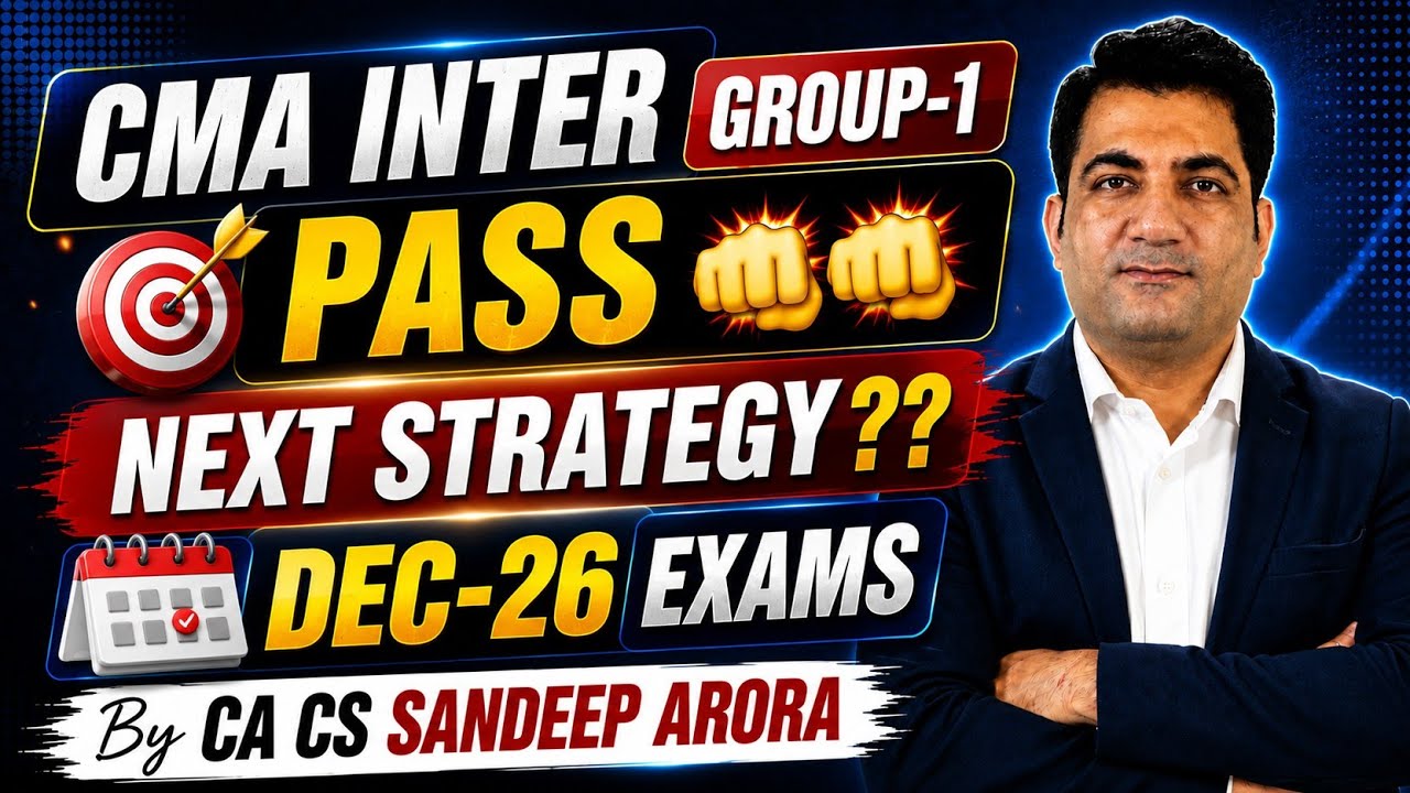 CMA Inter Group 1 Pass  | Next Strategy for Dec-26 Exams 🎉🎉👍👍 #cmainter 