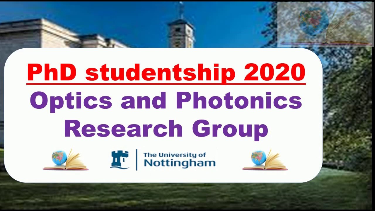 PhD studentship in University of Nottingham|100% Scholarship|Study abroad|Plasmonic-based work.