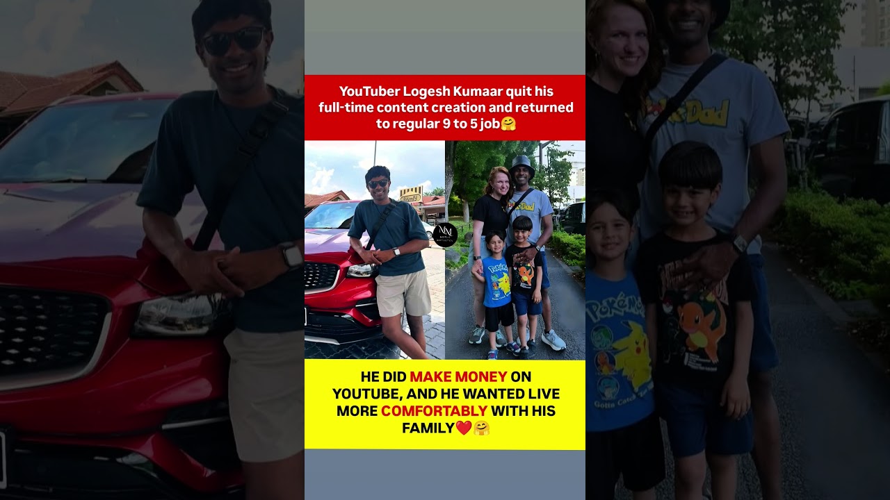 YouTuber Logesh Kumaar quit his full-time content creation & returned to regular 9 to 5 job❤️