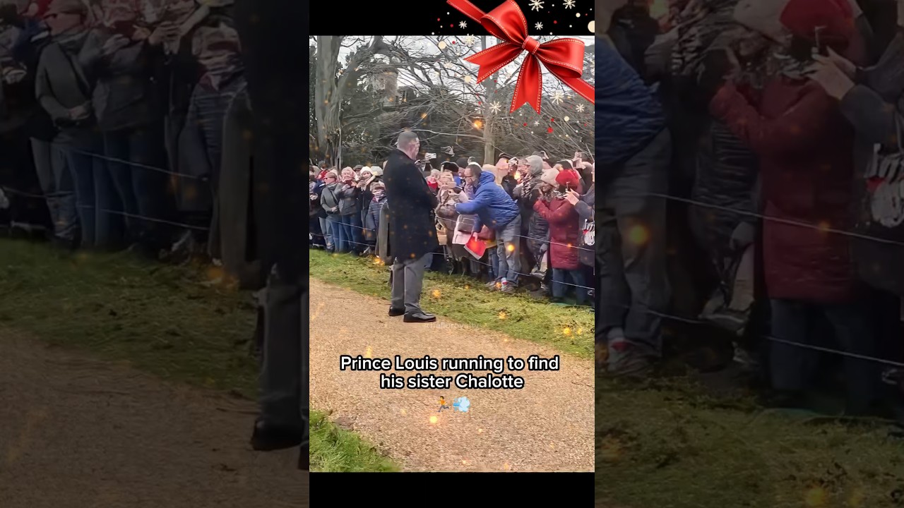Prince Louis gives flowers to his sister Charlotte for Christmas 2022 #royalfamily #princewilliam