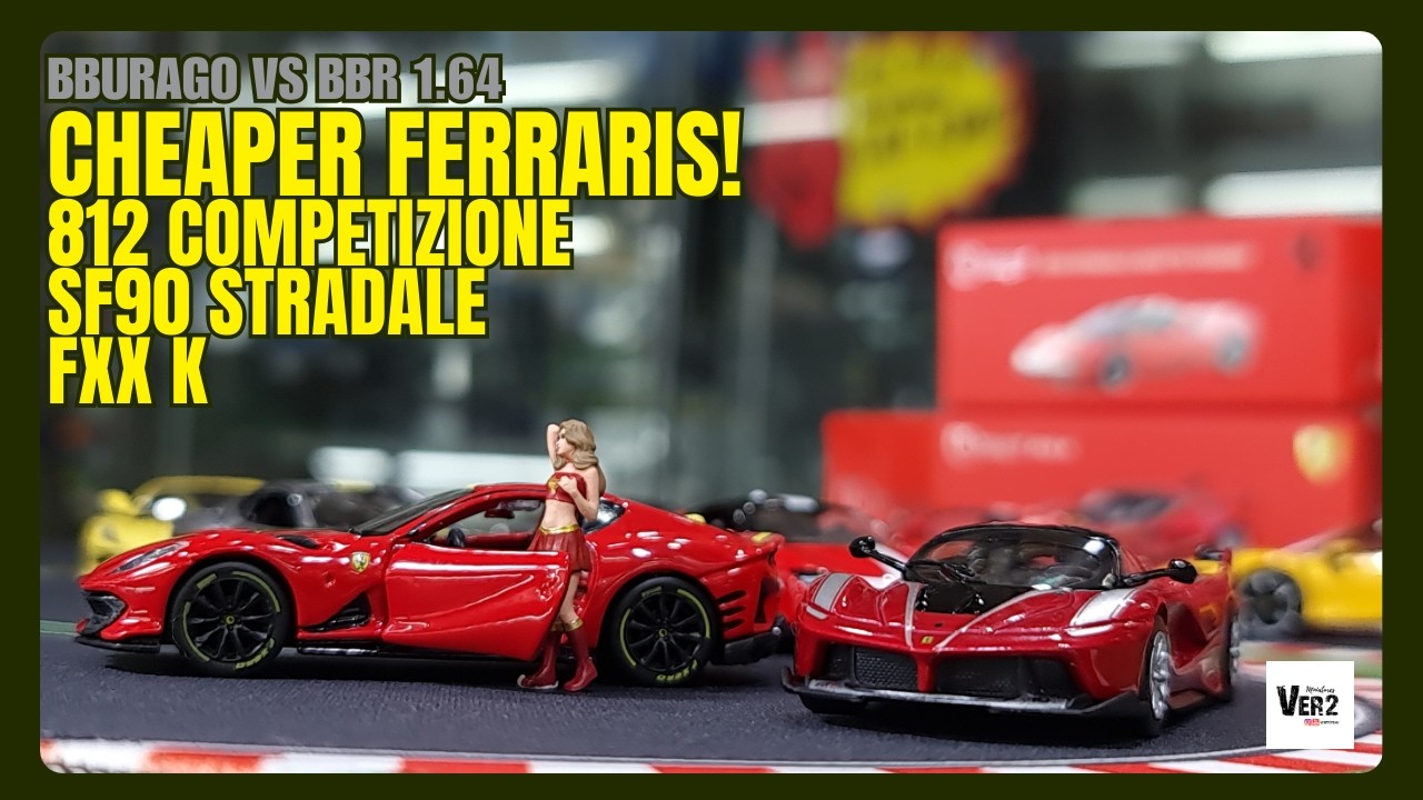 1.64 Ferrari с открывающимися деталями! 812 Competition, SF90 и FXX K против BBR 1.64 | V2 Breakt...