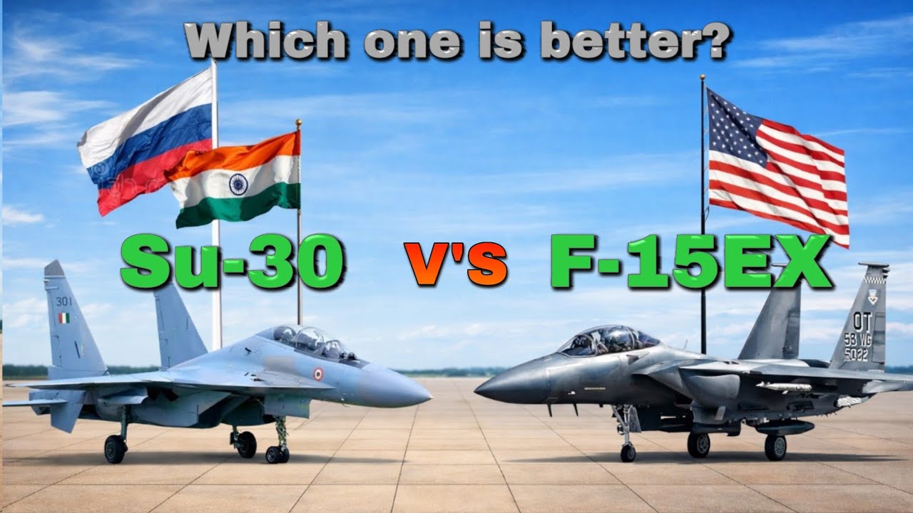 Su-30 Flanker 🇷🇺 vs F-15EX Eagle II 🇺🇸 | 4.5 Generation Fighter Jet Comparison 2026