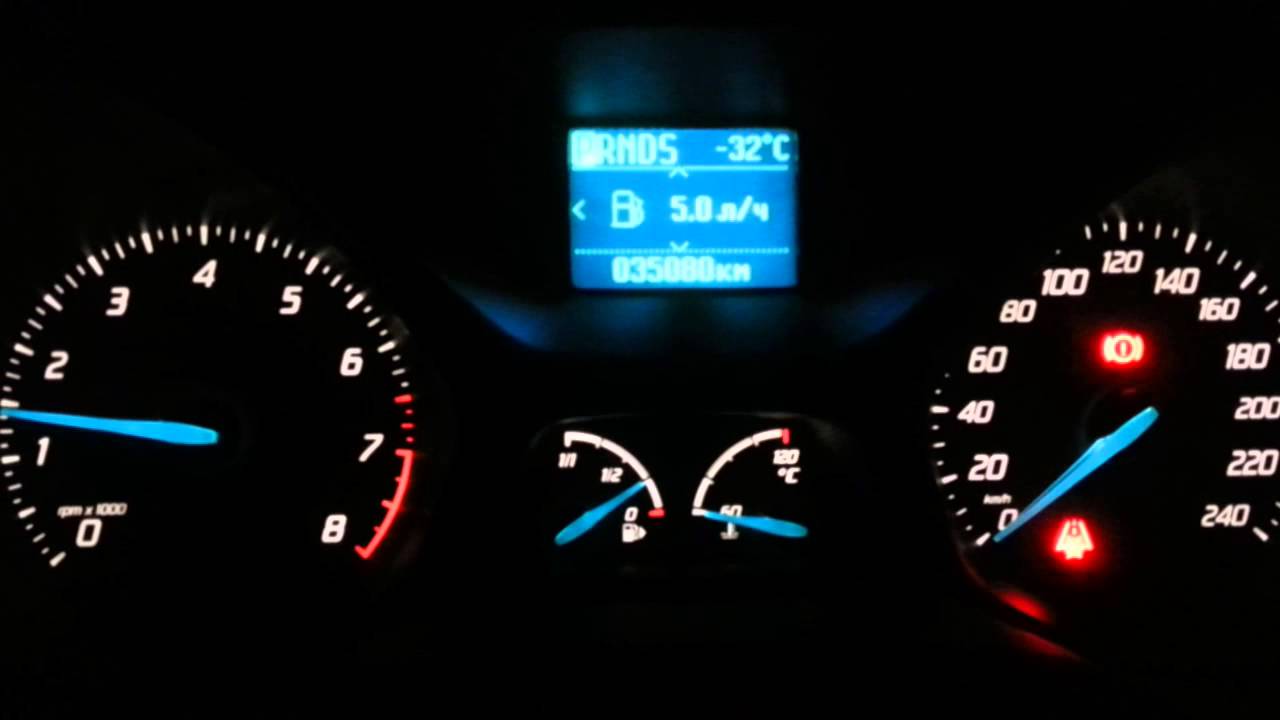 Ford Focus 3. Motor starten. -32 Grad