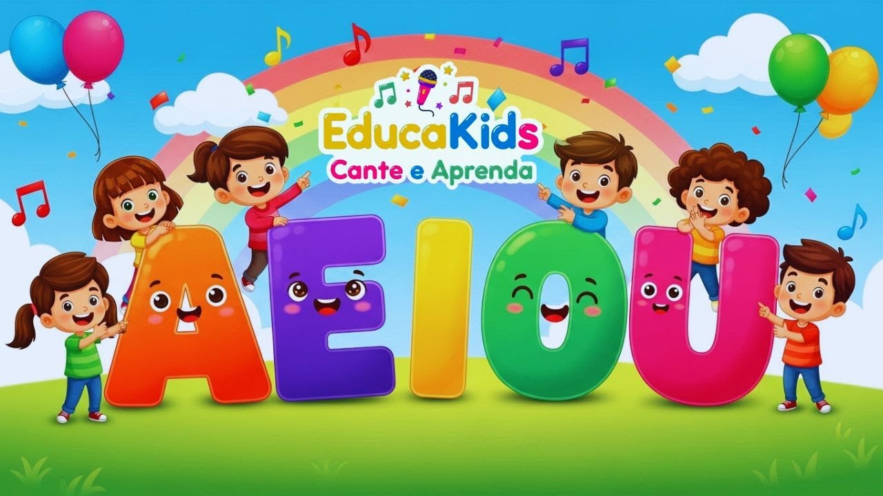🔤🎶 As Vogais A E I O U | Canção Infantil para Aprender Feliz 😊✨