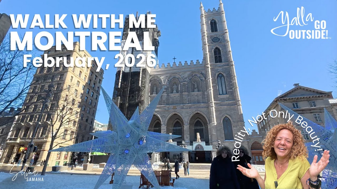Walk With Me in old Montreal  in February 2026 - Non-edited video