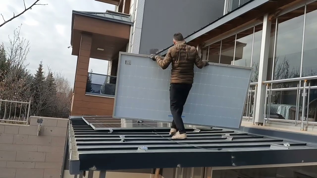 GÜNEŞ ENERJİ SİSTEMİNİ (GES) LEXRON MARKA EVİMİN VERANDA ÇATISINA  KURDURDUM. ANKARA 16.12.2025