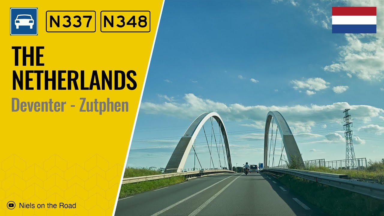 Driving in the Netherlands: N337 & N348 from Deventer to Zutphen