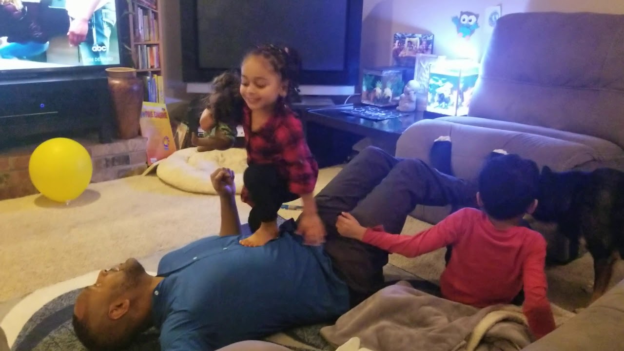 Daddy belly jumping