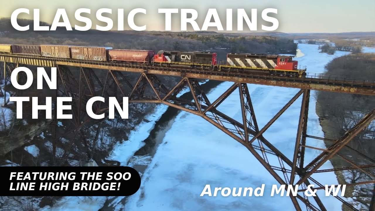 Classic Trains: EMD power on the CN -SD40-2Ws, GP40-2W, the Soo Line High Bridge, and more-