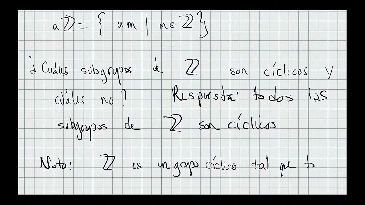 15-1. Grupos cícliclos Z y Zn. El grupo de Prúfer no es cícliclo Álgebra Moderna I. Clase 15.