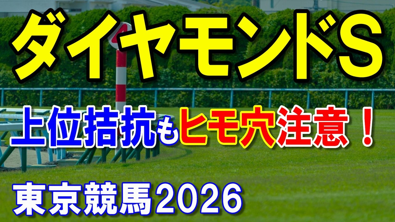 ダイヤモンドステークス２０２６【東京競馬予想】長距離のハンデ戦になり伏兵馬にも注意！？