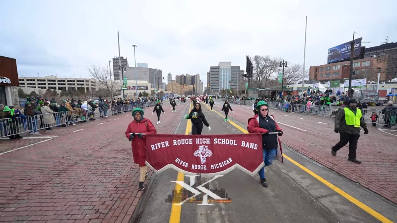 River Rouge High School @ the 2023 Detroit St. Patricks Day Parade