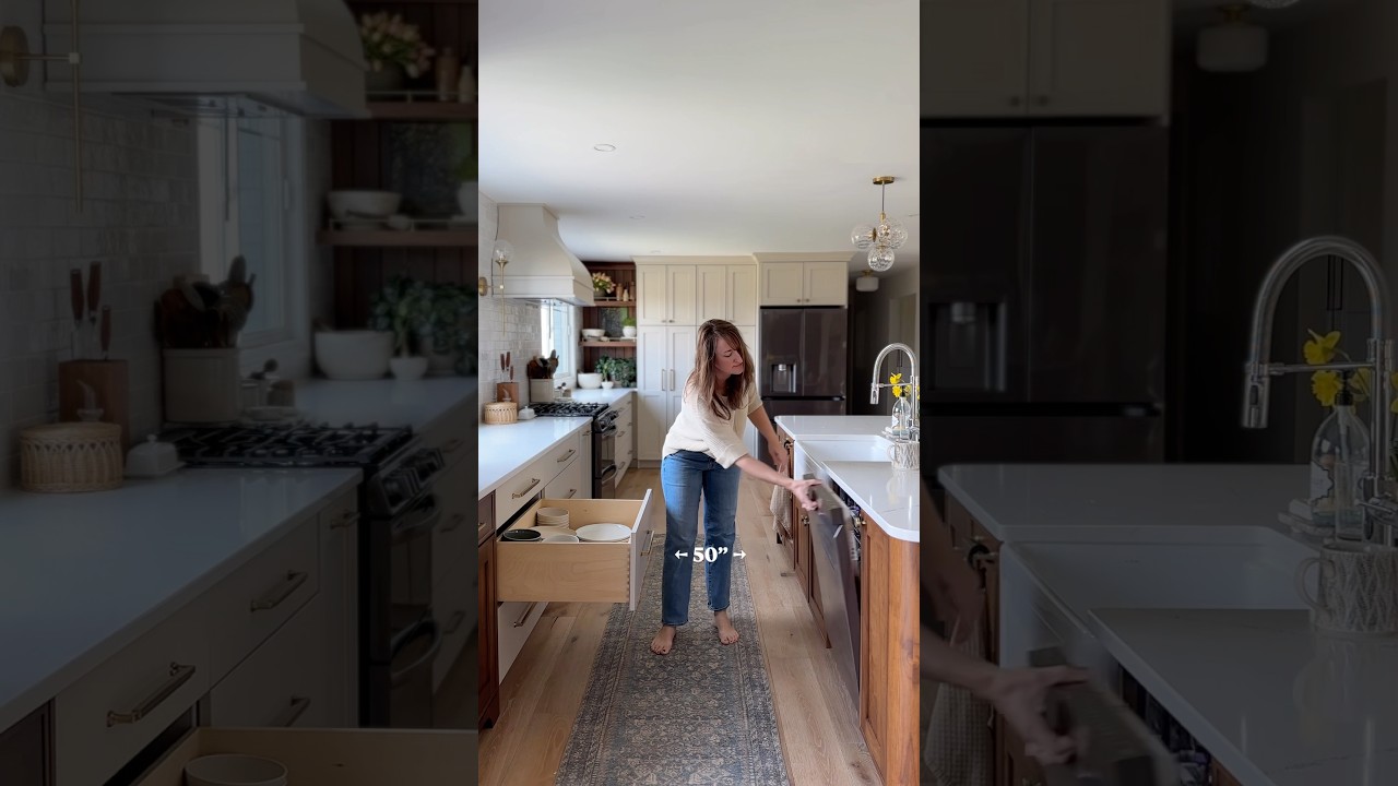 Functional Kitchen Design: Minimum Distance Between Kitchen Island 