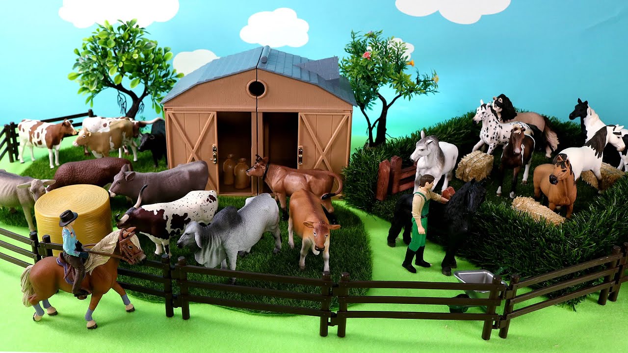 Fun Farm Diorama For Cattle and Horse Figurines