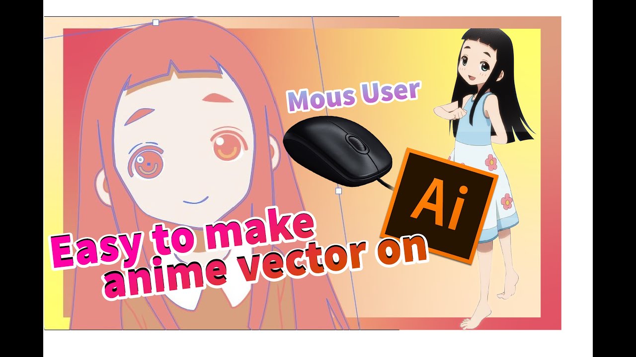 Easy to make anime vector on Adobe illustrator