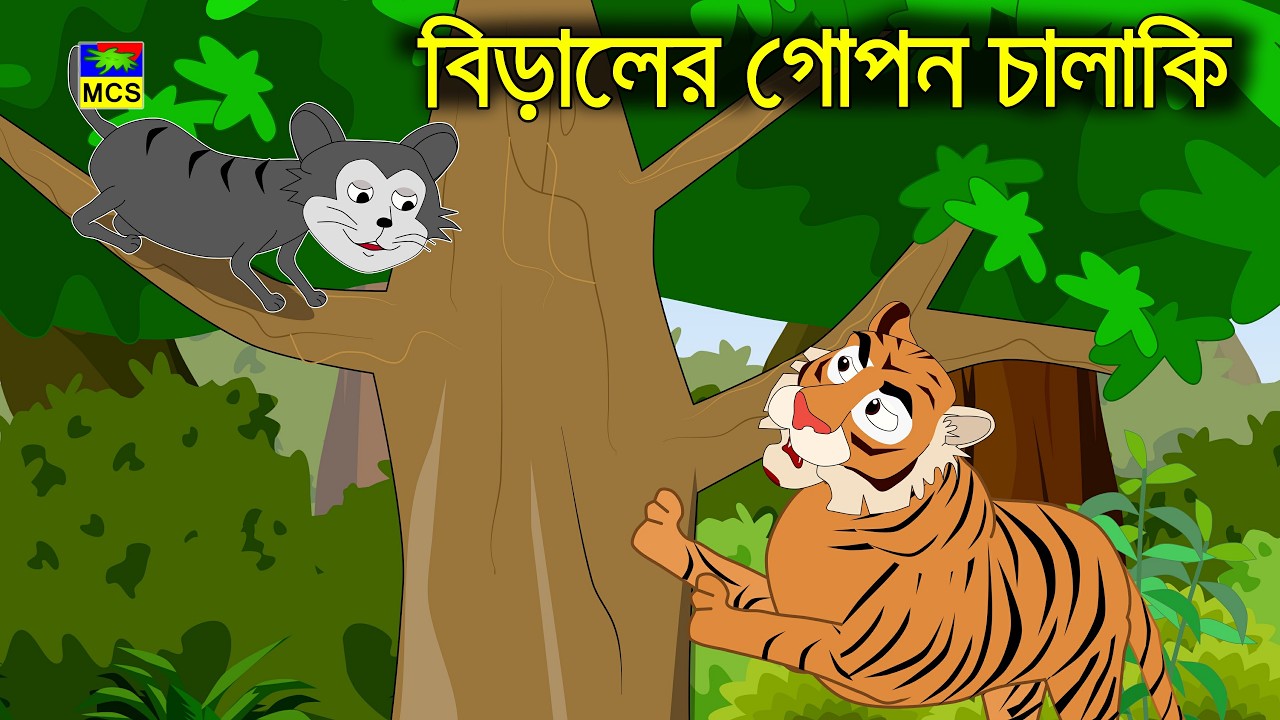 বাঘের ছানা শিয়াল | Tiger Cub Fox | Fox And Tiger Story | Bangla Cartoon | Bengali Fairy Tales | MCS