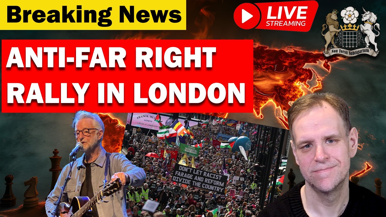 LIVE: Large Anti-Racism Rally in London Today