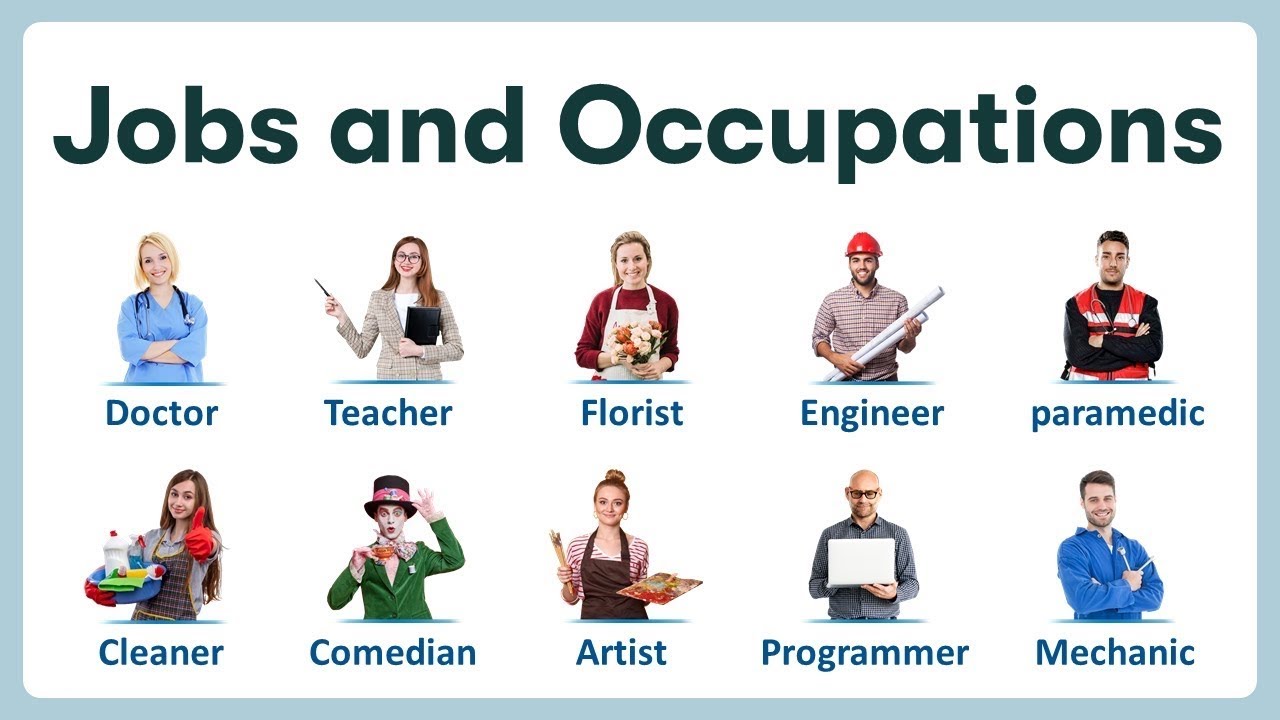 More than 60 Jobs and Occupations in English /          العمل والمهن في اللغة الانكليزية