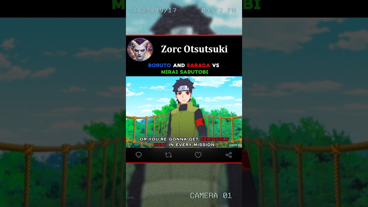 Boruto and Sarada vs Mirai Sarutobi 🥶