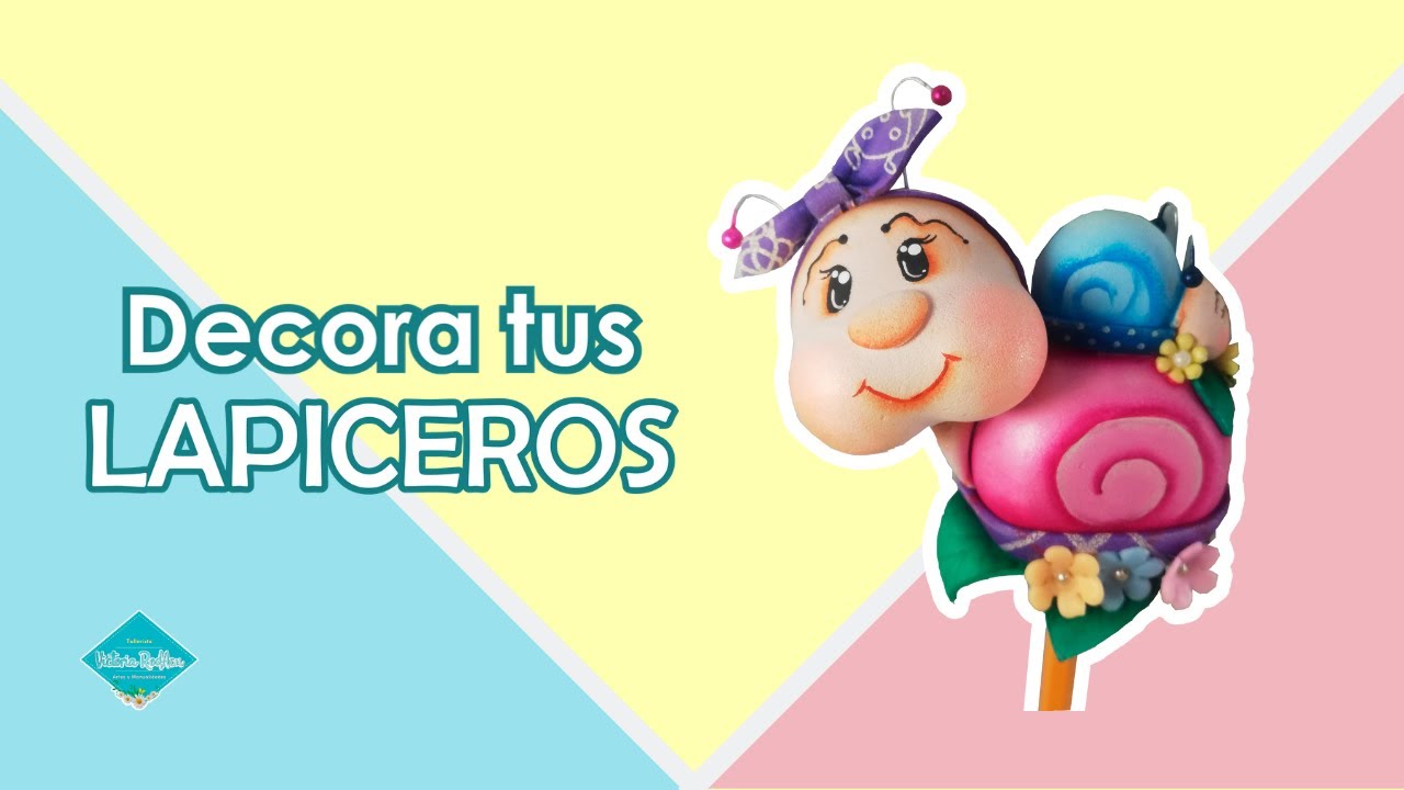 ✏️DIY Ideas para 𝒅𝒆𝒄𝒐𝒓𝒂𝒓 tus bolígrafos o lapiceros, Puntera Caracol ✏️ | Victoria RodAcu