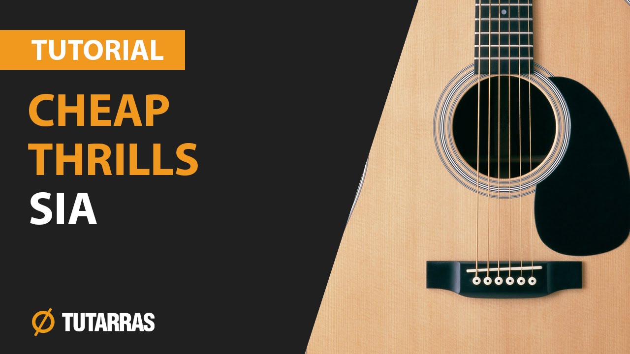 CHEAP THRILLS by SIA - How to play  - Acoustic GUITAR LESSON