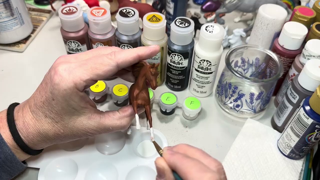 Painting Kit - Red Chestnut - Part 6 - Details part 1: markings, light hooves, pink skin