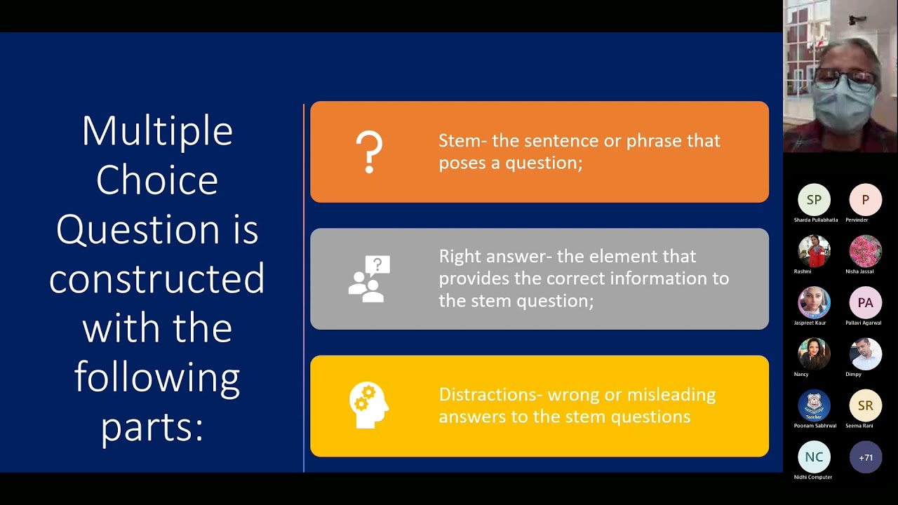 Item Writing Multiple Choice Questions 07.01.2022 #Training #KamlaNehruPublicSchool #Phagwara