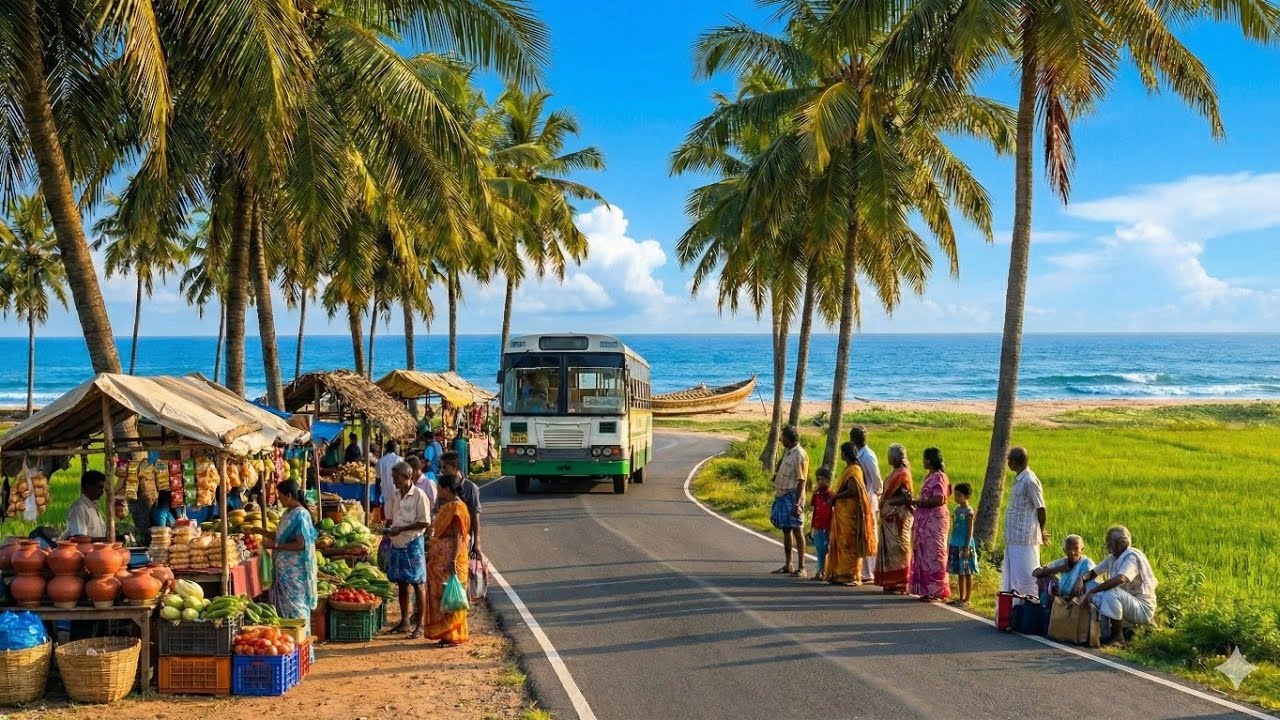 అమలాపురం 🚍 - ఒడలరేవు 🏖️ | Andhra Pallevelugu Bus series | Apsrtc 