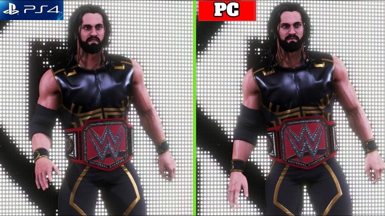 WWE 2K20 PS4 Slim Vs PC Comparison - WWE 2K20 Graphics & Gameplay On PS4 Slim Vs PC ||