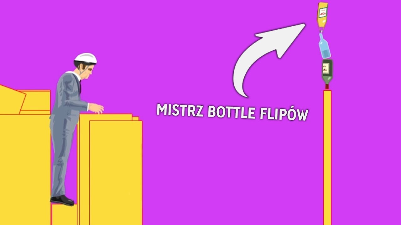 Najlepszy BOTTLE FLIP w historii! (HAPPY WHEELS)