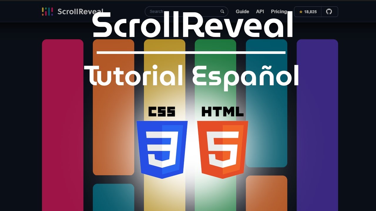 ScrollReveal crea animaciones y transiciones  para tu pagina web | Tutorial Español