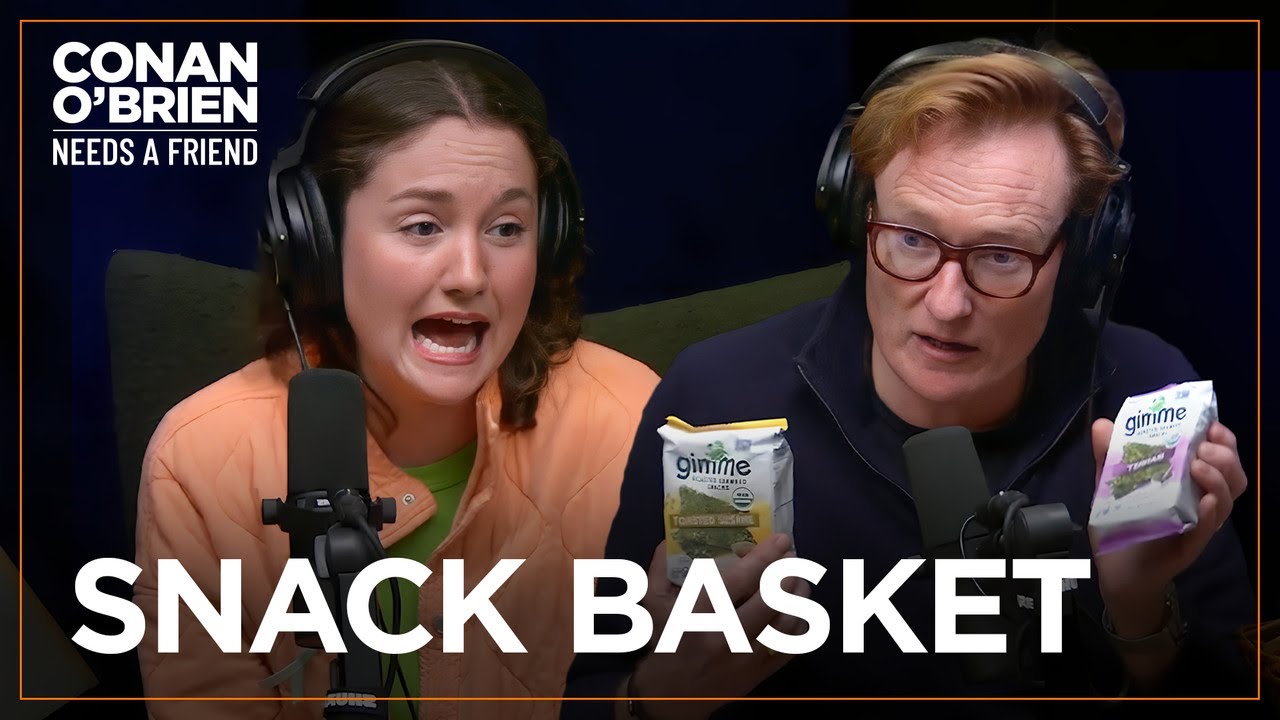 Conan Roasts His Talent Coordinator Over Her Healthy Snack Basket | Conan O'Brien Needs A Friend