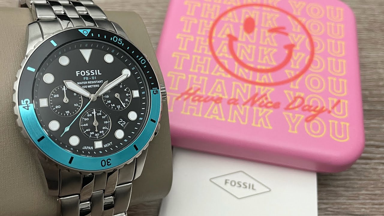 Fossil FB-01 Chronograph Stainless Steel Watch FS5827 (Unboxing) @UnboxWatches
