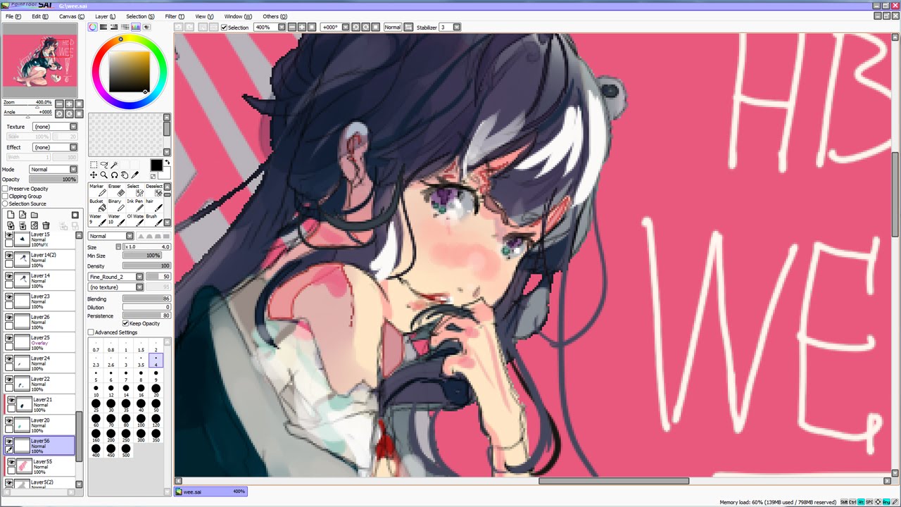 HBD Weee  [SPEEDPAINT] Paint tool SAI