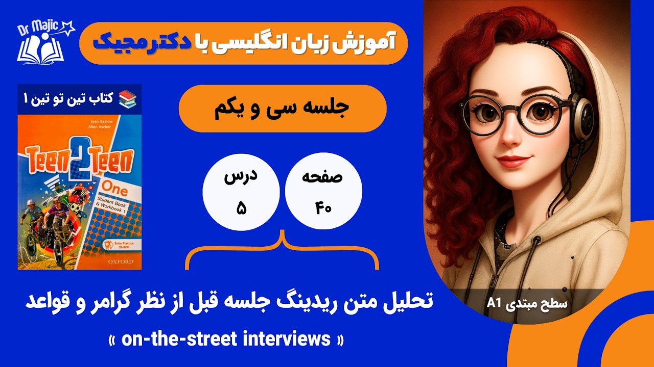 Teen2Teen One:Grammatical analysis of the previous reading|یادگیری زبان انگلیسی با کتاب تین تو تین 1