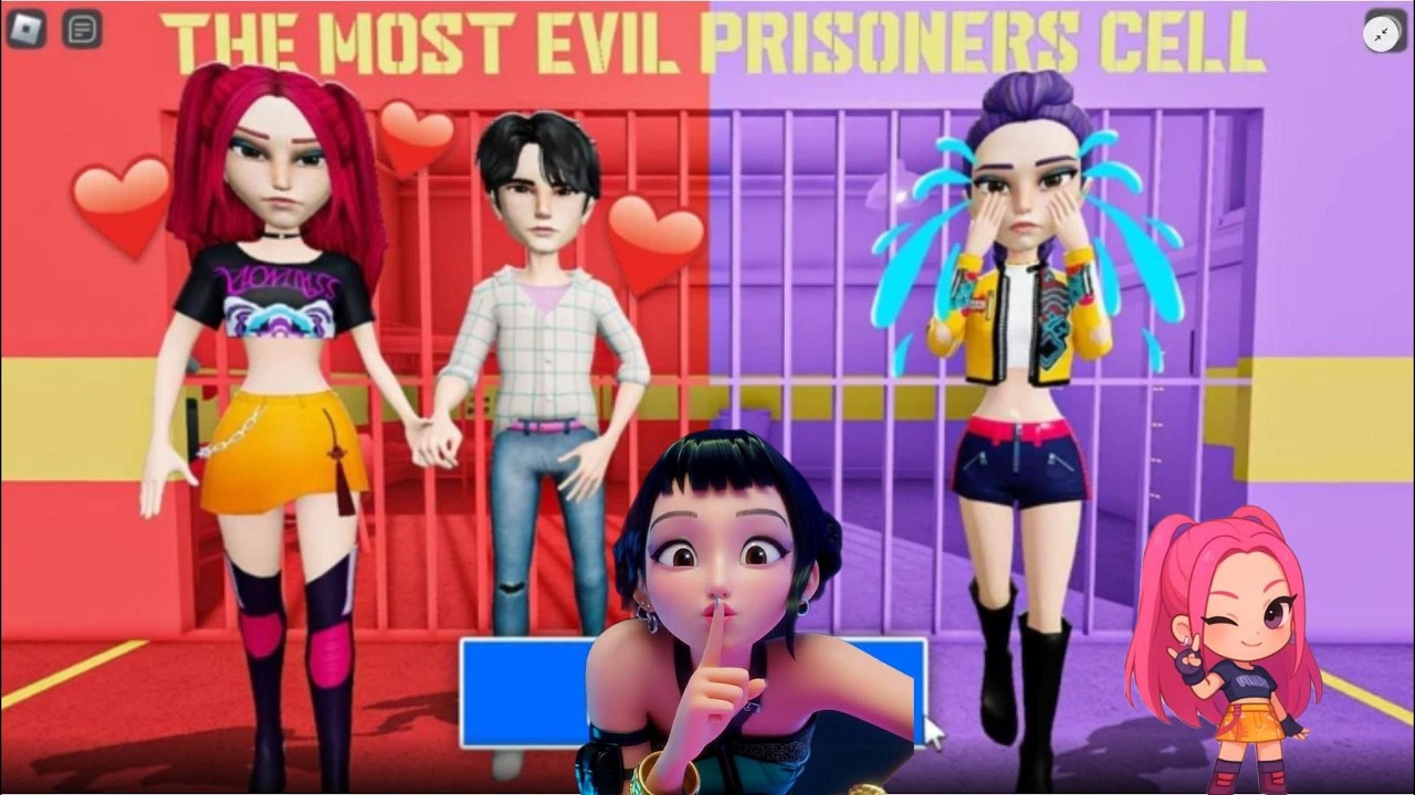 Mira And Jinu Vs Rumi Prison Run! 😱🔥(Obby)_Roblox gameplay_Walkthrough !