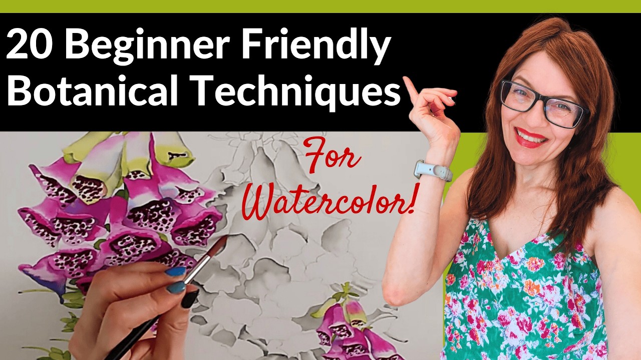 EASY Botanical Techniques! (Watercolor Painting For Beginners)