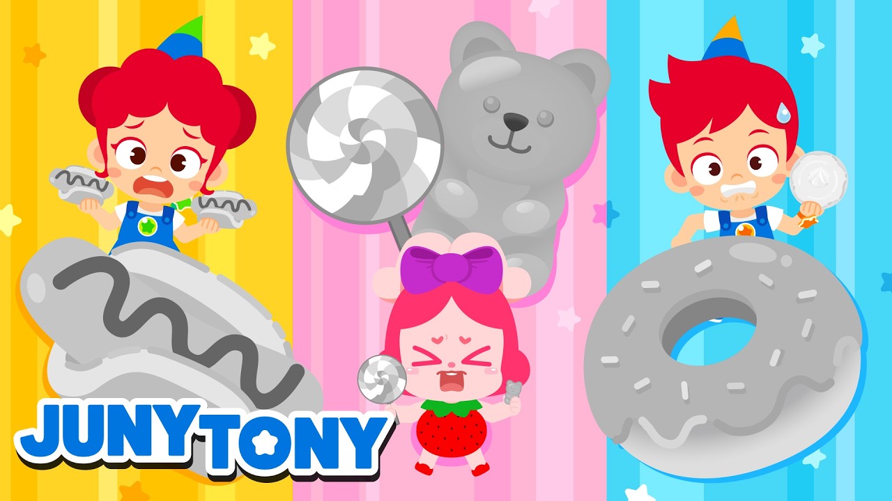 Yummy, So Many Colors in My Tummy! 🍭🍩| The Colors Disappeared | Songs for Kids | JunyTony