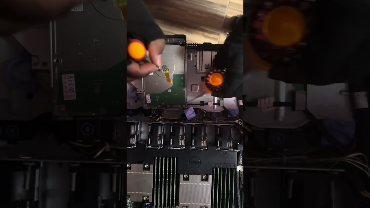 Adding a 12TB hard drive to the Dell PowerEdge R420 server! #ccna #ccnp #networkengineer #server