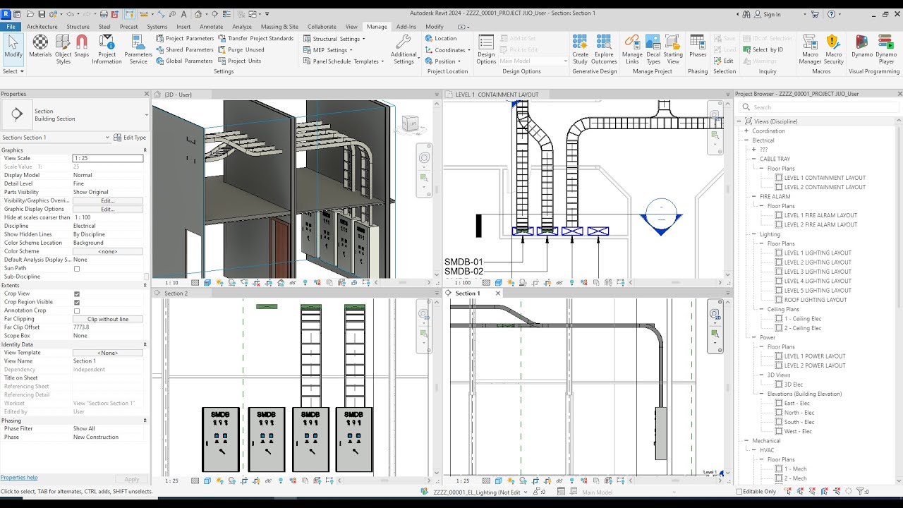 REVIT ELECTRICAL CABLE LADDER- REVIT ELECTRICAL TUTORIAL FOR NEW BEGGINERS
