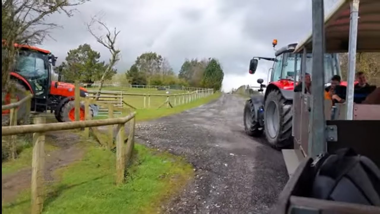 Folly Farm. South Wales. Full Tractor Ride around the farm and it's animal's. Filmed Easter 2024