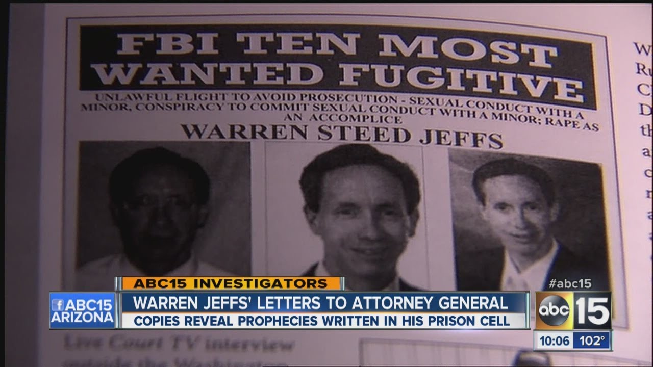 Warren Jeffs sends letters to Attorney General