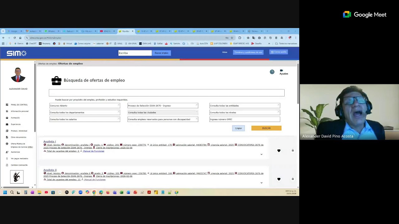 Transmisión en vivo Actividad de SIMO