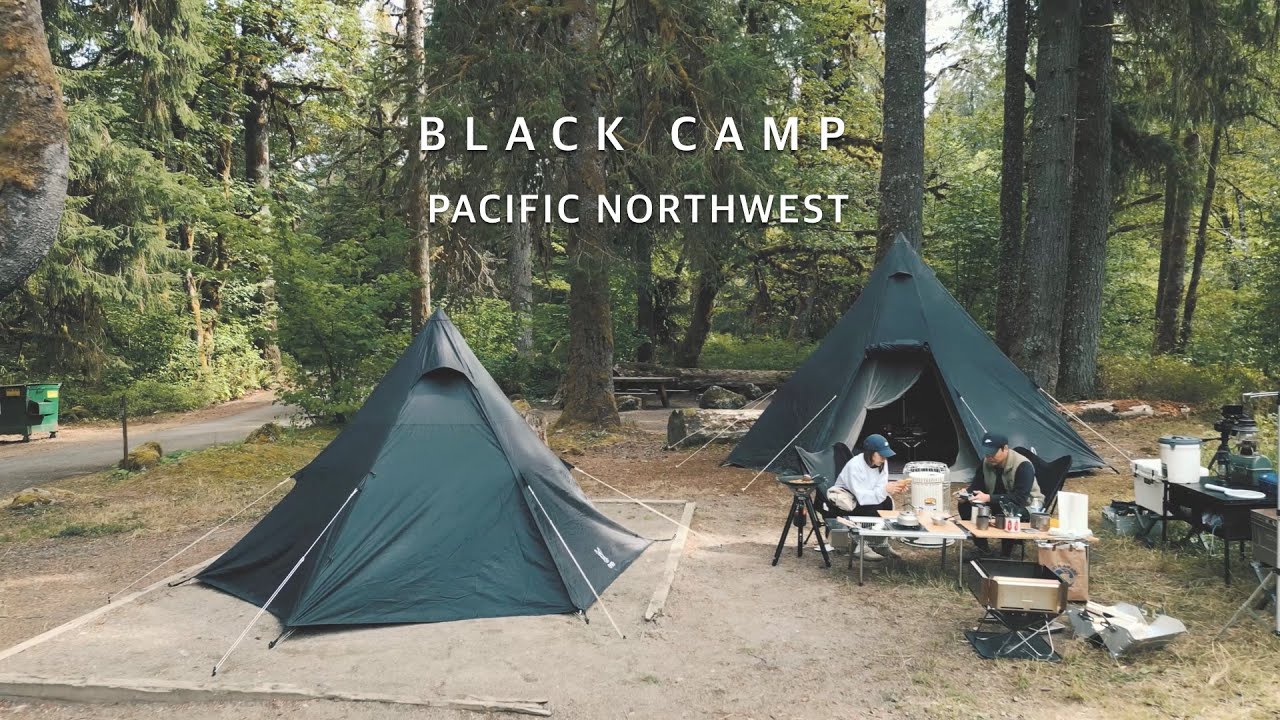 블랙 캠프 (feat. DOD 원폴텐트)  | 북미 캠핑 | 시네마틱 캠핑 영상