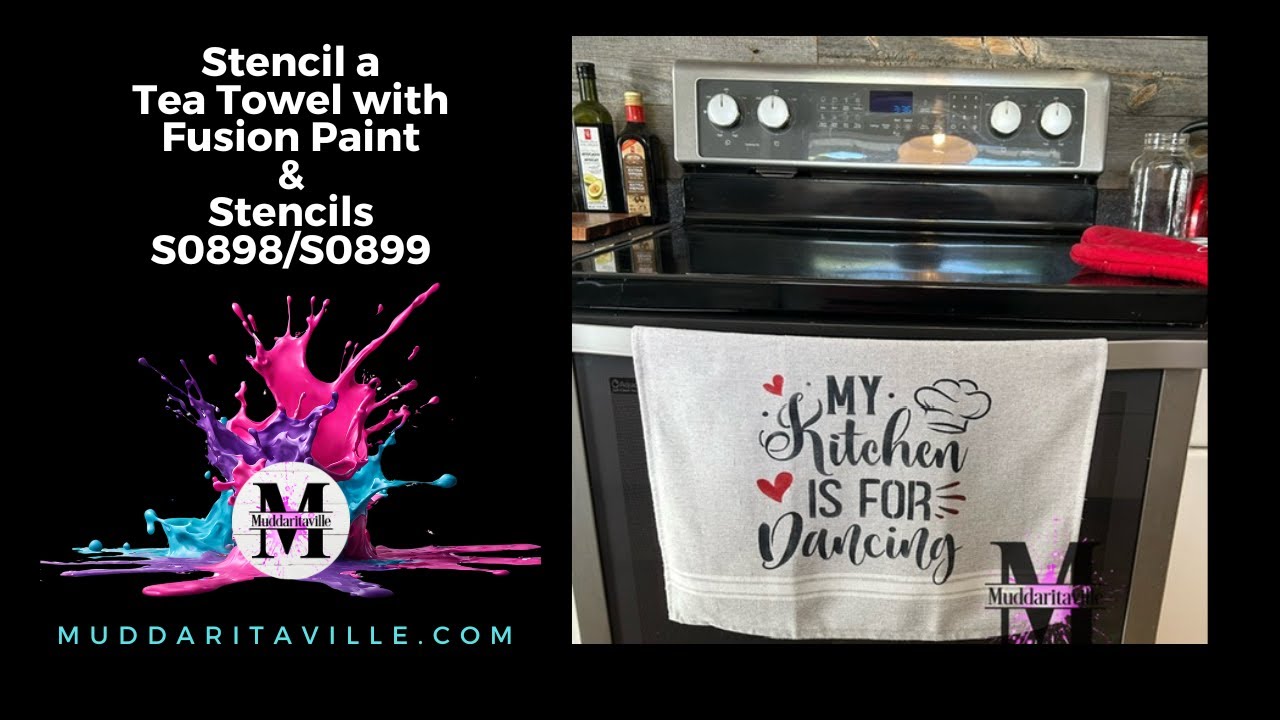 How to stencil tea-towel