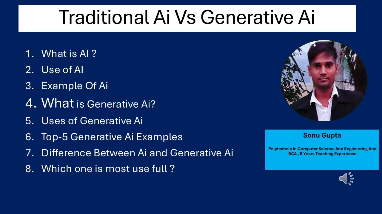 Traditional Ai Vs Generative Ai #techzone115 #sonu7i