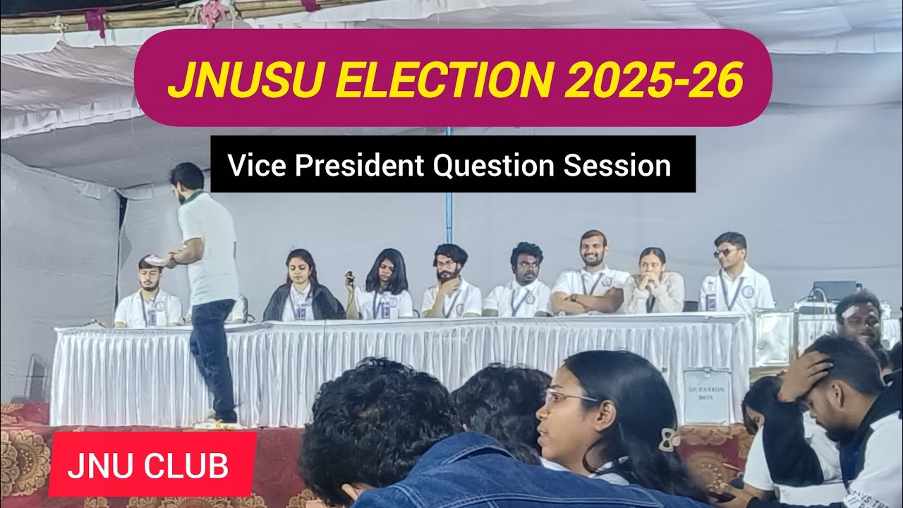 JNU Election 2025 | V. Presidential speech | Question & Answer Session | JNU CLUB