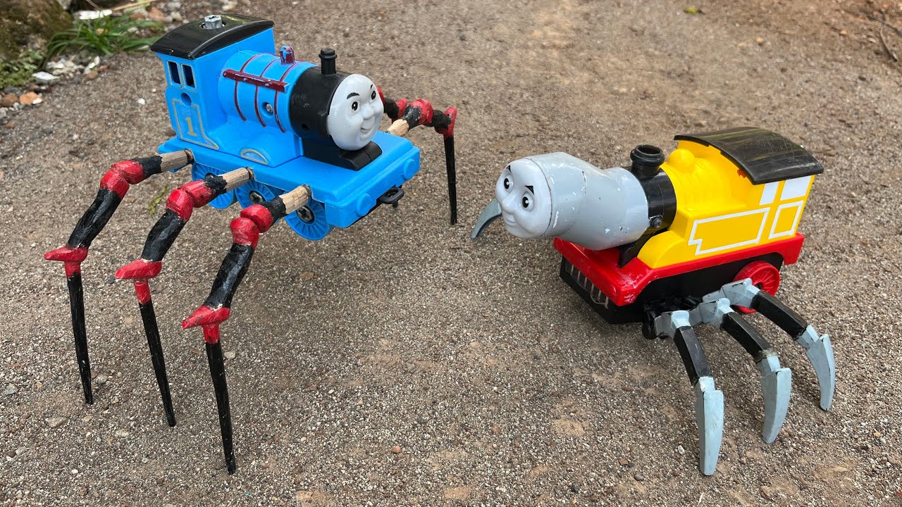 merakit thomas ghost train, thomas monster diy dan thomas kaki laba-laba 